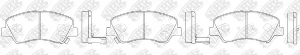 Kit de plaquettes de frein, frein à disque NiBK PN0537