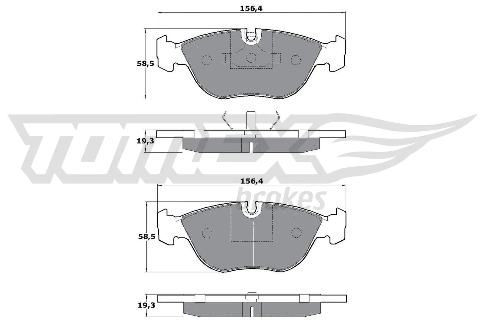 Kit de plaquettes de frein, frein à disque TOMEX Brakes TX 14-02