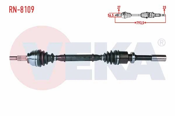 Arbre de transmission VEKA RN-8109