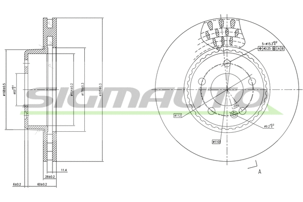Disque de frein SIGMAUTO DBB331V