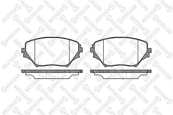 Kit de plaquettes de frein, frein à disque STELLOX 824 000B-SX