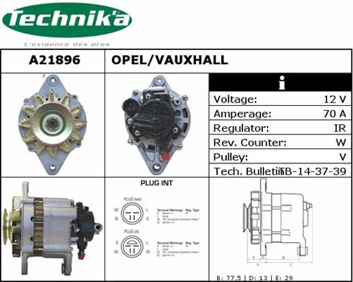 Alternateur Technika A21896