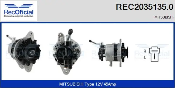 Alternateur RECOFICIAL REC2035135.0