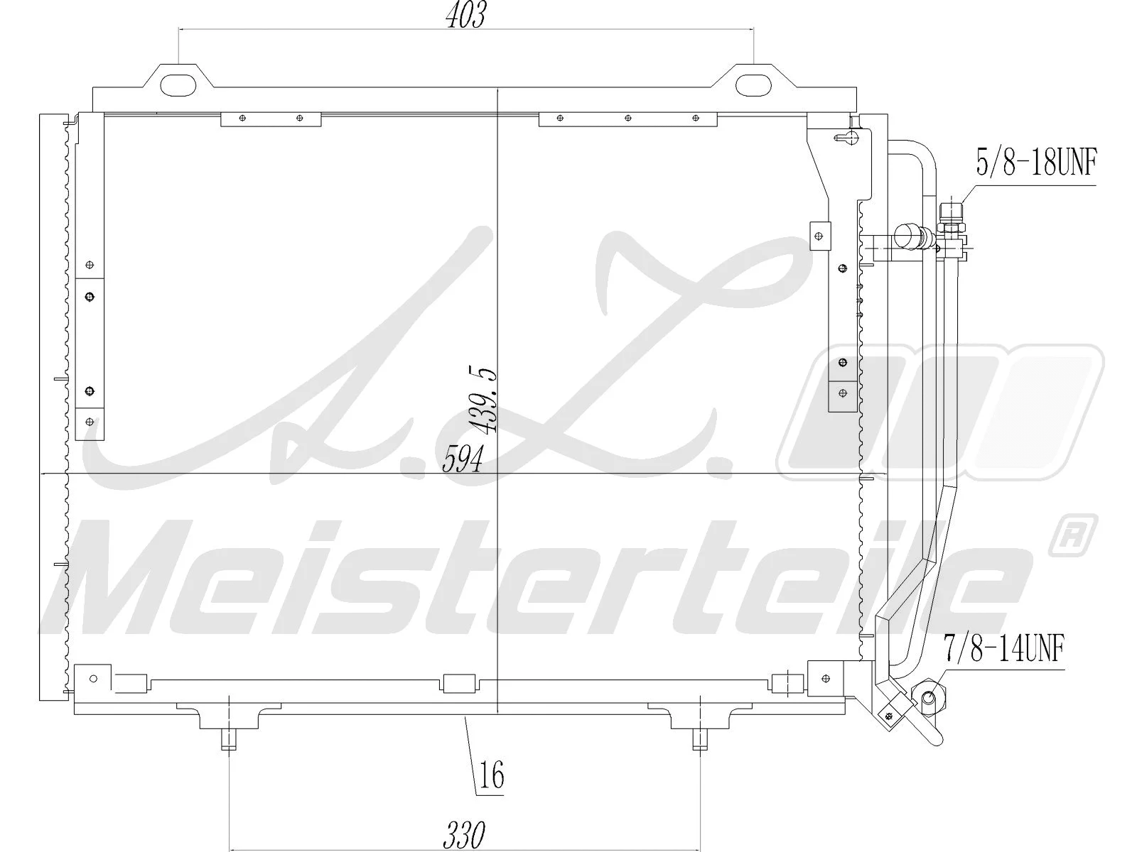 Condenseur, climatisation A.Z. Meisterteile AZMT-45-030-1558