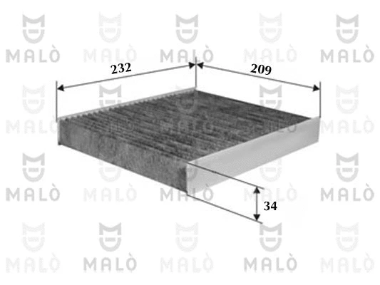 Filtre, air de l'habitacle AKRON-MALÒ 1530962
