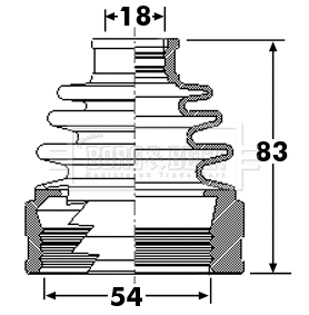 Jeu de joints-soufflets, arbre de commande BORG & BECK BCB6306