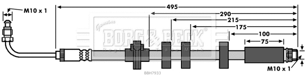 Flexible de frein BORG & BECK BBH7933