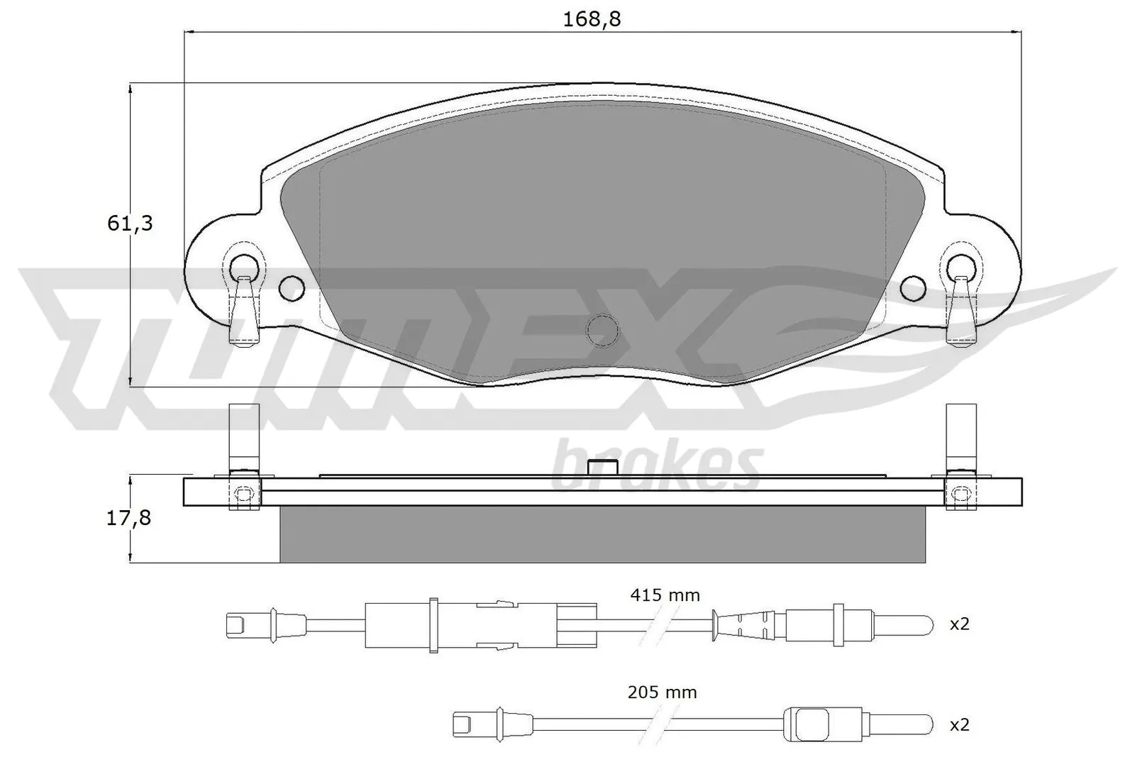 Kit de plaquettes de frein, frein à disque TOMEX Brakes TX 13-32