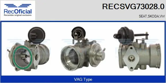Vanne EGR RECOFICIAL RECSVG73028.0
