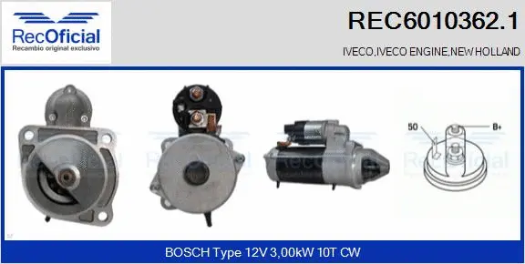 Démarreur RECOFICIAL REC6010362.1