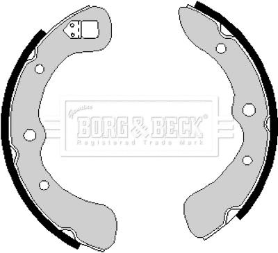 Jeu de mâchoires de frein BORG & BECK BBS6129