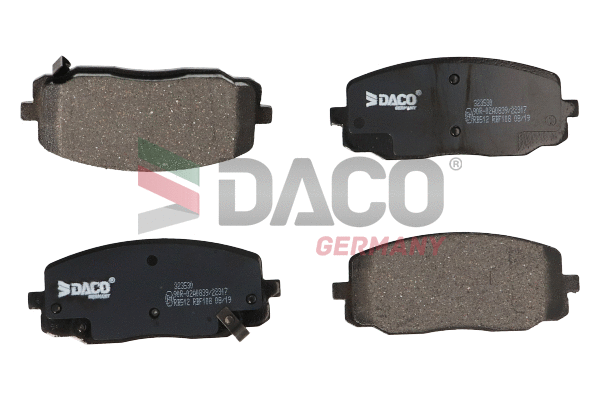 Kit de plaquettes de frein, frein à disque DACO Germany 323530
