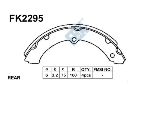 Jeu de mâchoires de frein FBK FK2295