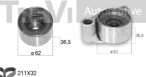 Kit de courroie crantée TREVI AUTOMOTIVE KD1402