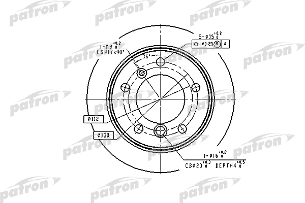 Disque de frein PATRON PBD4087