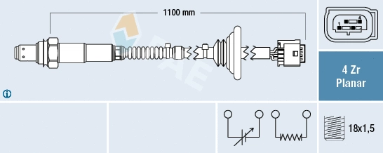 Sonde lambda FAE 77646