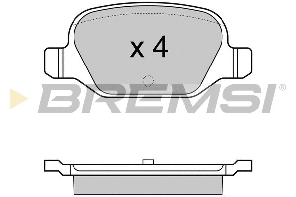 Kit de plaquettes de frein, frein à disque BREMSI BP2974