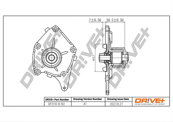 Pompe à eau, refroidissement du moteur Dr!ve+ DP2310.10.102
