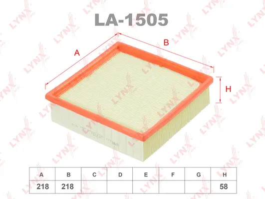 Filtre à air LYNXAUTO LA-1505