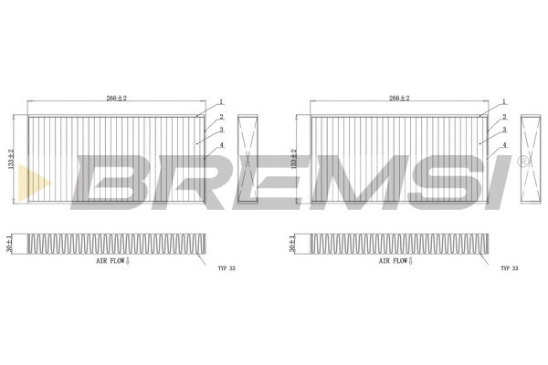 Filtre, air de l'habitacle BREMSI FC0859C