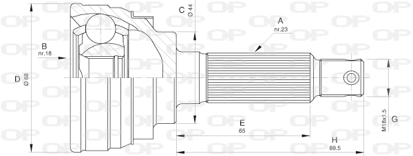 Jeu de joints, arbre de transmission OPEN PARTS CVJ5584.10