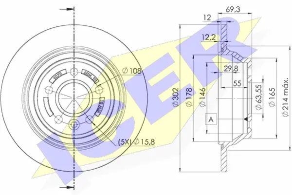 Disque de frein ICER 78BD9078-1