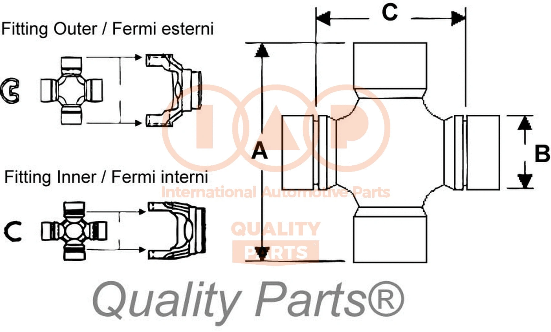 Joint, arbre de transmission IAP QUALITY PARTS 308-07060