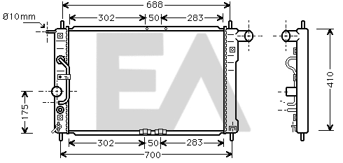Radiateur, refroidissement du moteur EACLIMA 31R20041