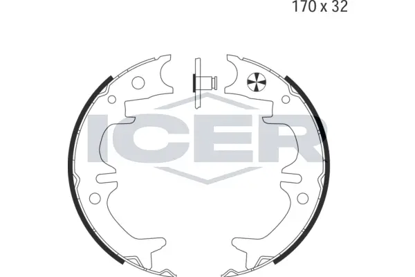 Jeu de mâchoires de frein, frein de stationnement ICER 79PB4040 C