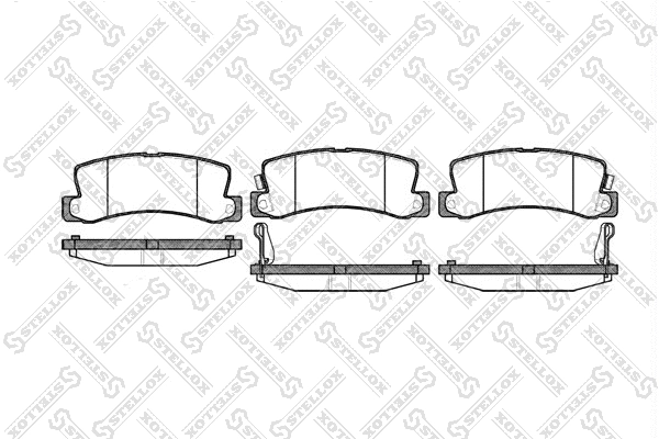 Kit de plaquettes de frein, frein à disque STELLOX 225 022-SX