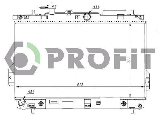 Radiateur, refroidissement du moteur PROFIT PR 1806A3