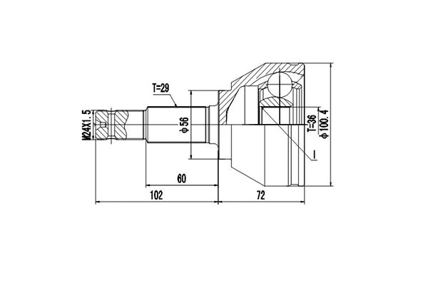 Jeu de joints, arbre de transmission DYNAMATRIX DCV841249