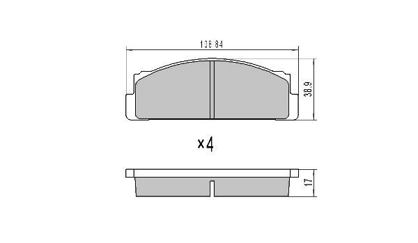 Kit de plaquettes de frein, frein à disque FREMAX FBP-0025