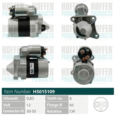 Démarreur HOFFER H5015109