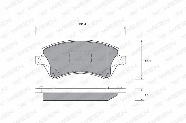Kit de plaquettes de frein, frein à disque WEEN 151-2259