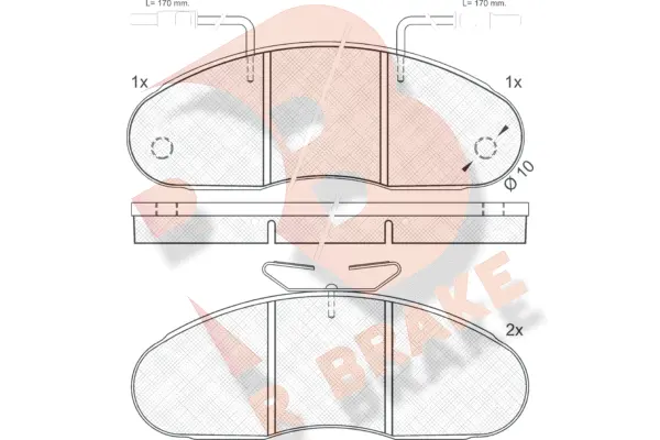 Kit de plaquettes de frein, frein à disque R BRAKE RB0561