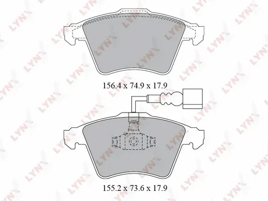 Kit de plaquettes de frein, frein à disque LYNXAUTO BD-8032