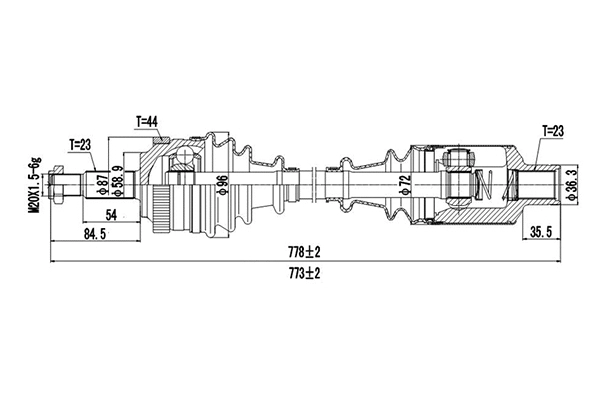 Arbre de transmission DYNAMATRIX DDS250389