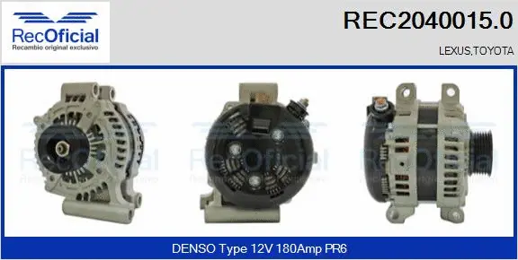 Alternateur RECOFICIAL REC2040015.0