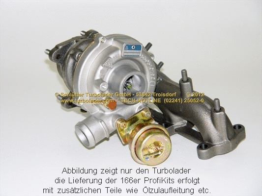 Turbocompresseur, suralimentation SCHLÜTTER TURBOLADER 166-00020