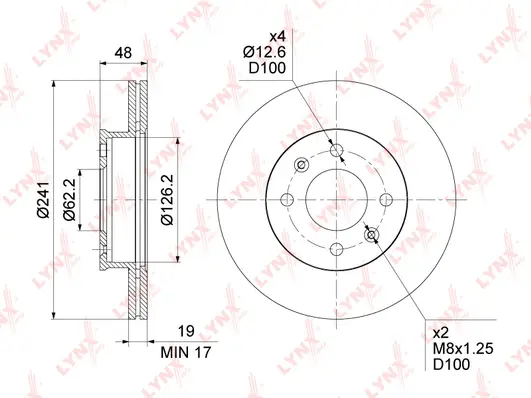 Disque de frein LYNXAUTO BN-1539