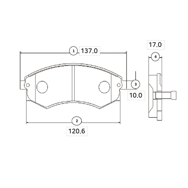 Kit de plaquettes de frein, frein à disque CTR GK0457