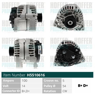 Alternateur HOFFER H5510616