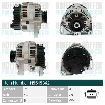 Alternateur HOFFER H5515362
