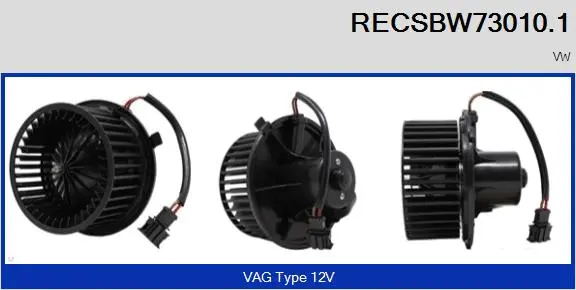 Pulseur d'air habitacle RECOFICIAL RECSBW73010.1