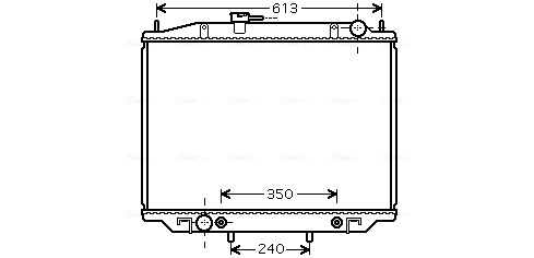 Radiateur, refroidissement du moteur AVA QUALITY COOLING DNA2262