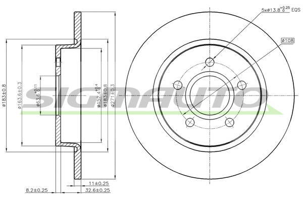 Disque de frein SIGMAUTO DBC061S