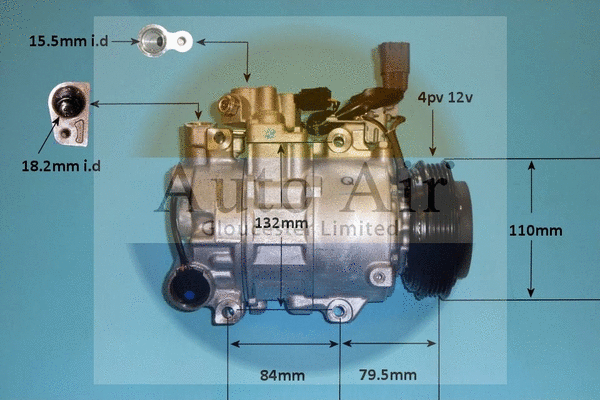 Compresseur, climatisation AUTO AIR GLOUCESTER 14-1058