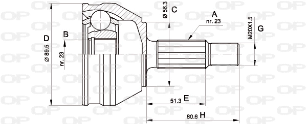Jeu de joints, arbre de transmission OPEN PARTS CVJ5081.10