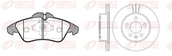 Kit de freins, frein à disques REMSA 8578.00